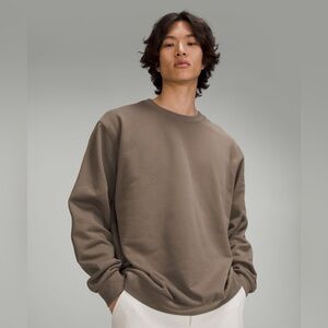 LULULEMON brown French terry oversized long sleeve crew